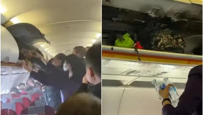 Çin Hava Yolu Uçuşunda Yangın Panik Yarattı: Yolcular Ne Yapacağını Şaşırdı