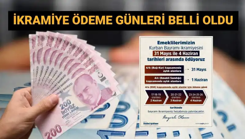 Emeklilere Bayram İkramiyesi Ödemeleri İçin Tarih Açıklandı!