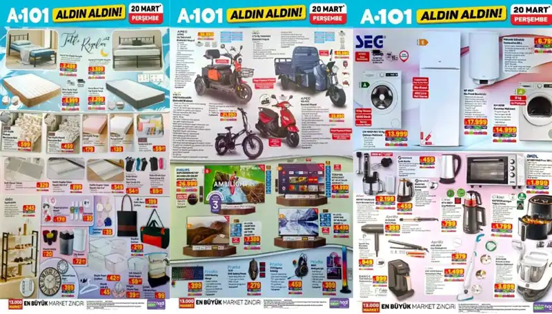 A101 Aktüel Kataloğunda 20 Mart'ta Büyük Elektronik İndirimleri Sizi Bekliyor!